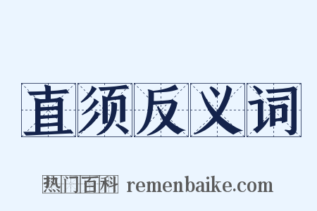 直须反义词是什么意思的图片